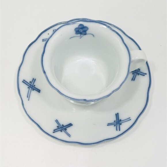 Cordon Bleu Duck Tea Cup & Saucer Porcelain de Chine C Steel Collection Blue - Picture 4 of 9